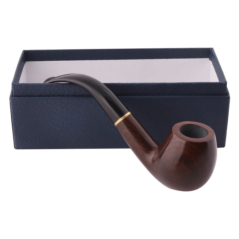Pipe en bois de santal – Finition ébène, coffret cadeau