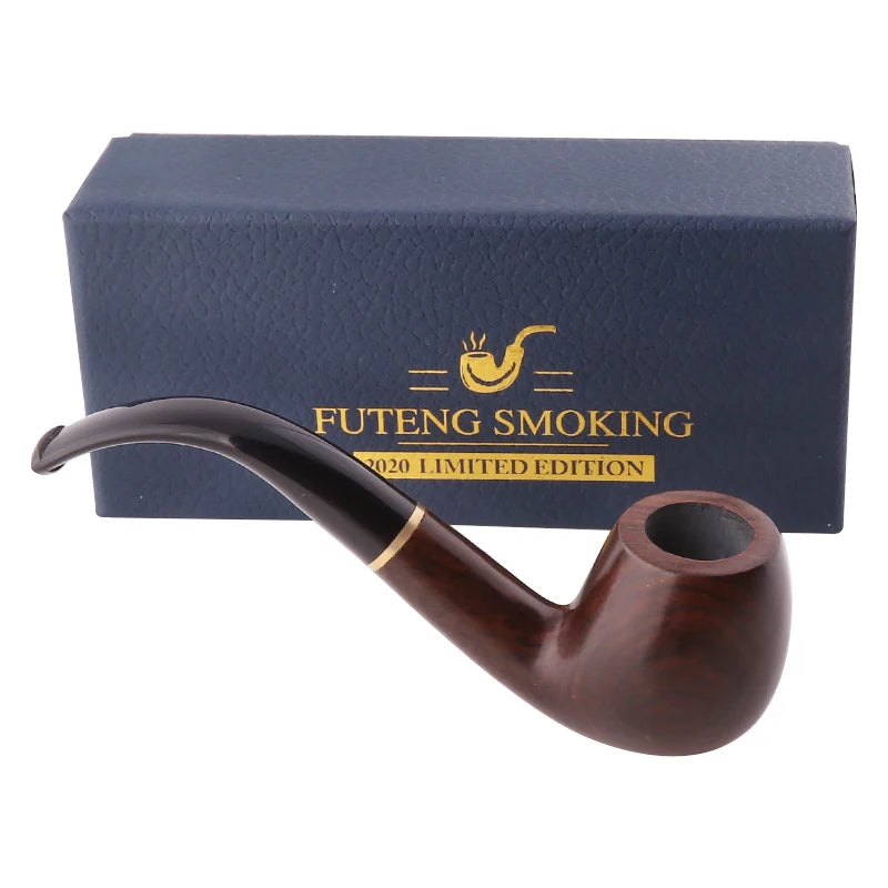 Pipe en bois de santal – Finition ébène, coffret cadeau