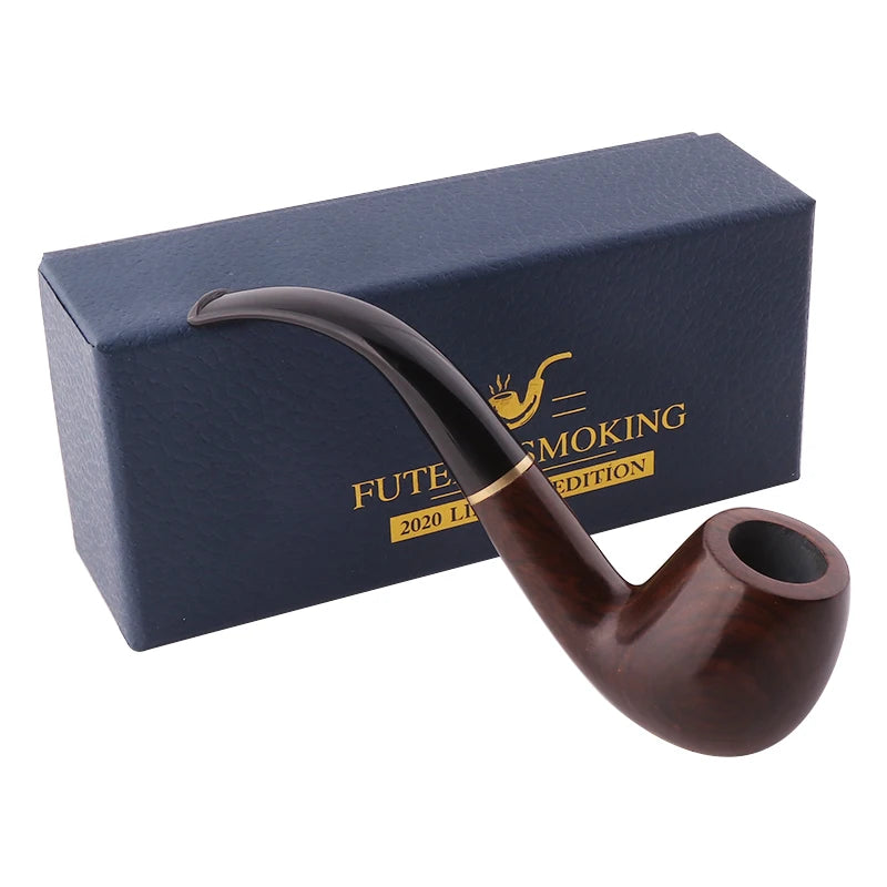 Pipe en bois de santal – Finition ébène, coffret cadeau