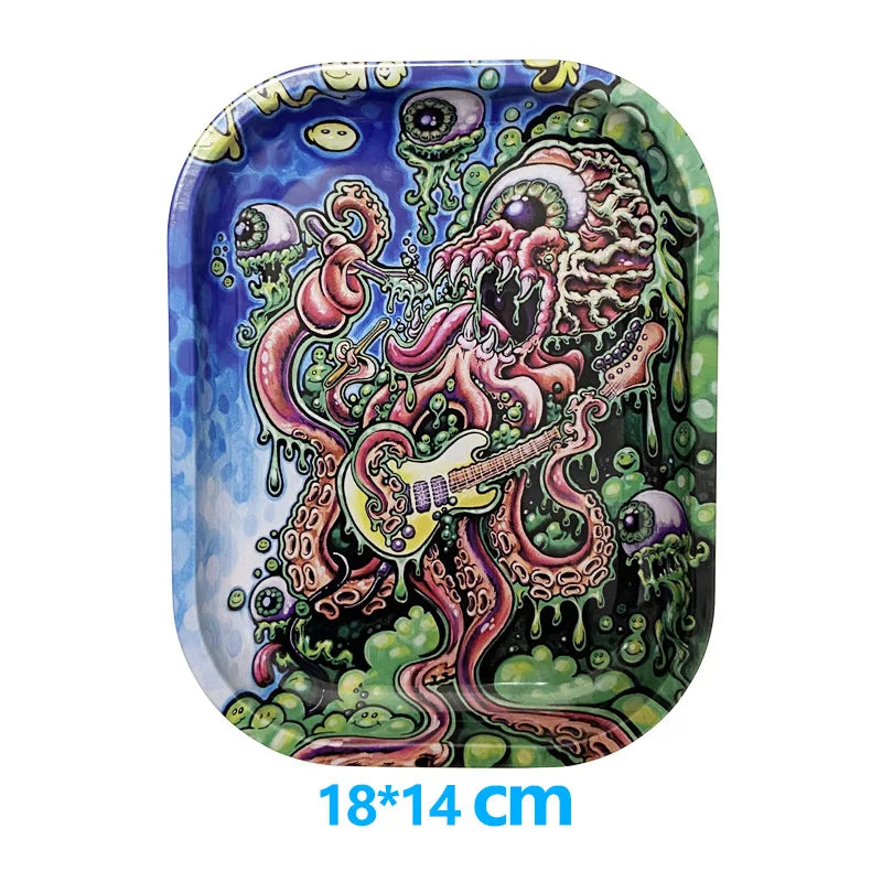 Plateau de rangement – Plateaux en métal laqué, format compact 18x14 cm – Modèle 15 | Chillvibes