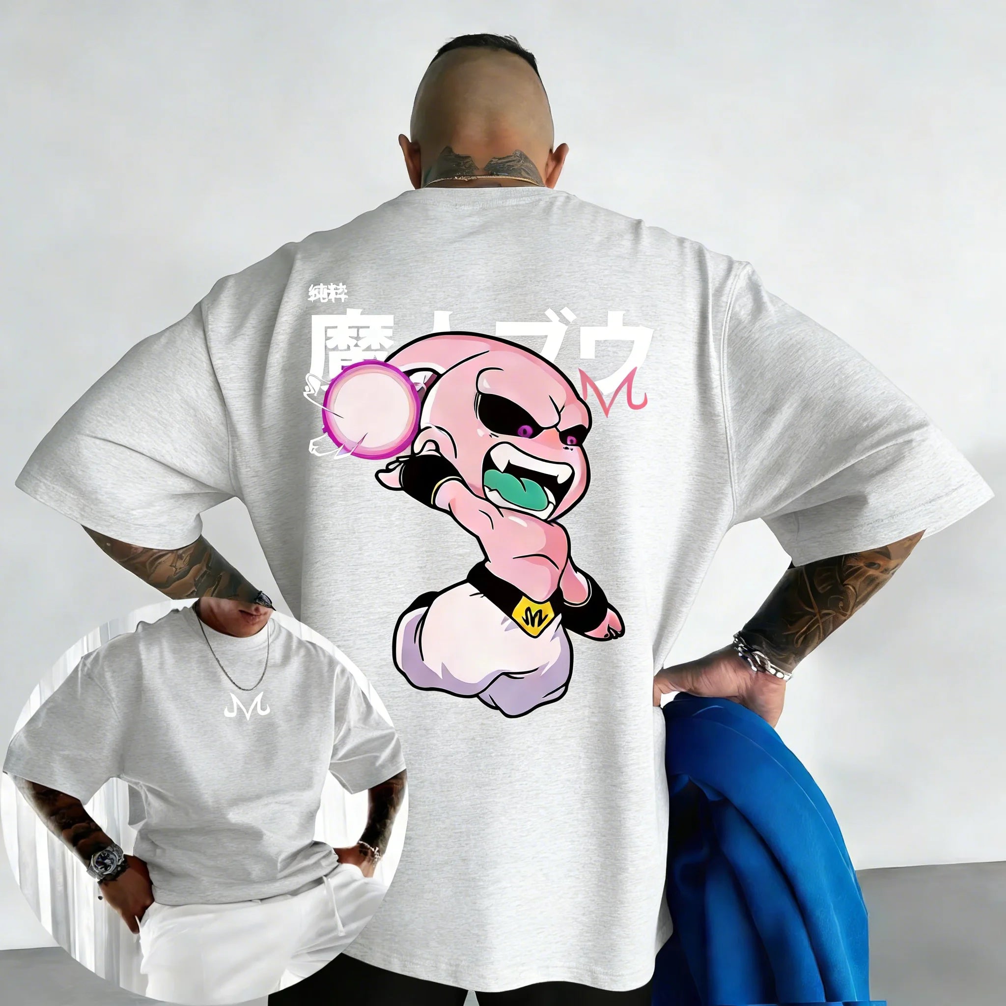 2026 Neuer Dragon Ball Anime Baumwoll-T-Shirt Sommer Neues Majin Buu Bedrucktes Herren- und Damen-Street-Hip-Hop-Casual-Kurzarm-Oberteil