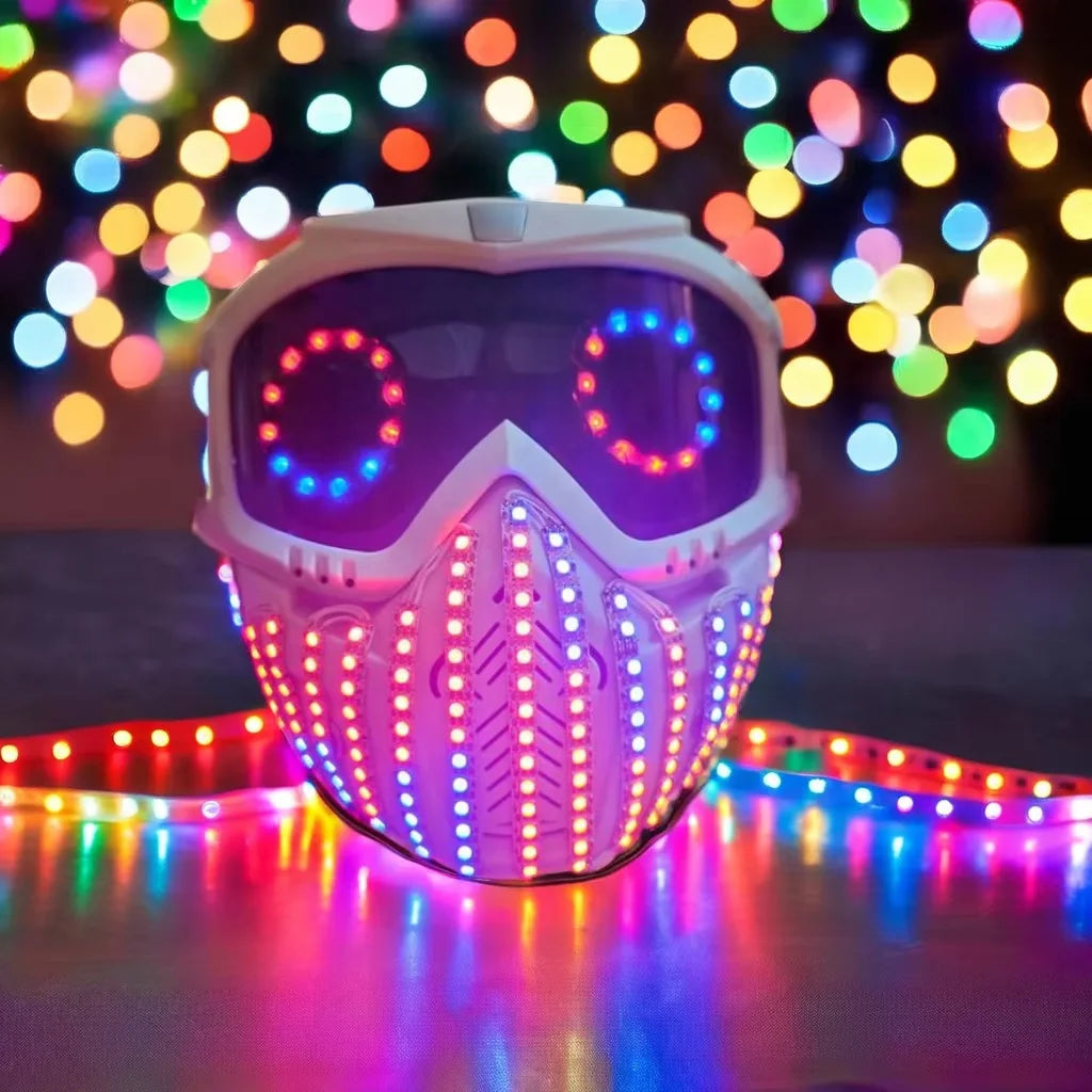 Masque LED lumineux cyberpunk