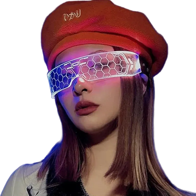 Lunettes lumineuses cyberpunk — Couleur changeante