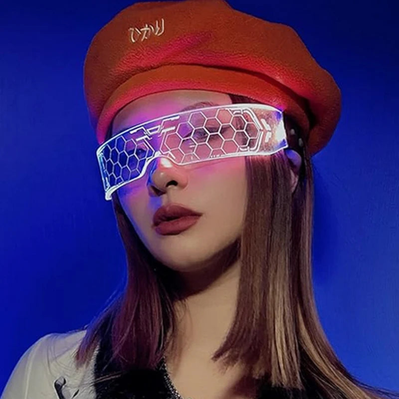Lunettes lumineuses cyberpunk — Couleur changeante