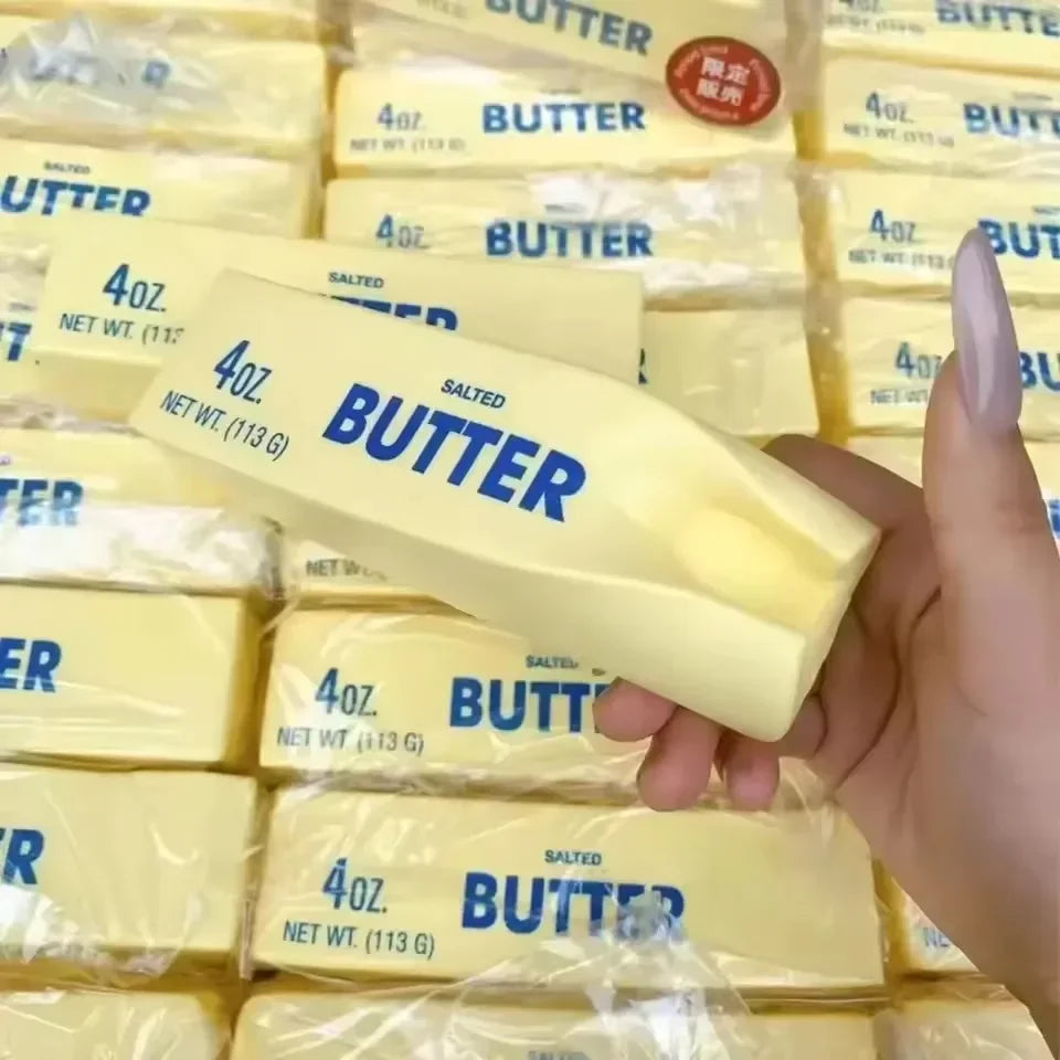 Squishy Schmelzbutter — Fidget Toy Anti-Stress in Käseform