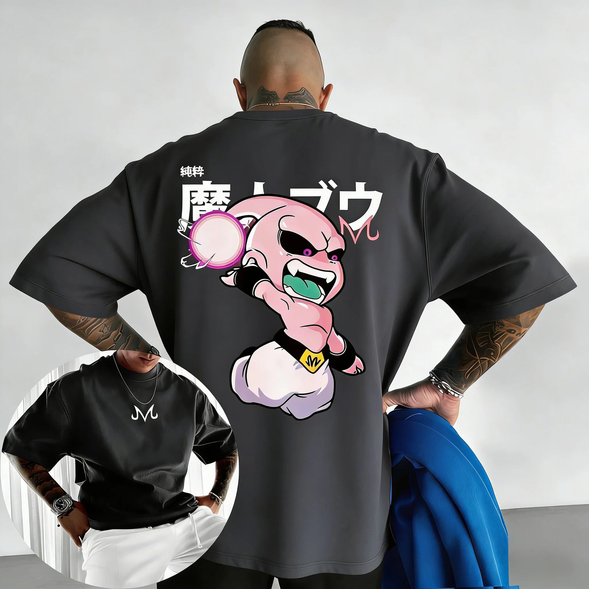 2026 Neuer Dragon Ball Anime Baumwoll-T-Shirt Sommer Neues Majin Buu Bedrucktes Herren- und Damen-Street-Hip-Hop-Casual-Kurzarm-Oberteil