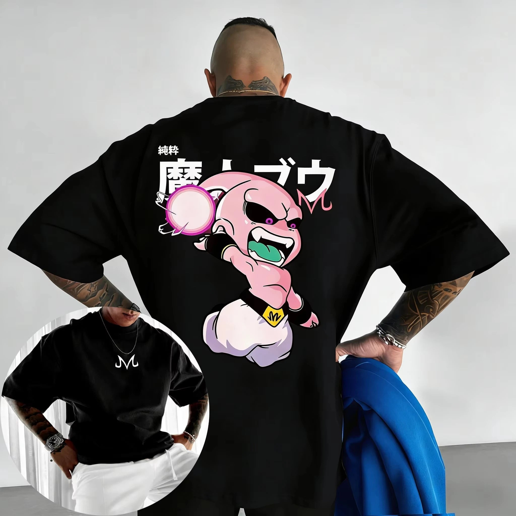 2026 Neuer Dragon Ball Anime Baumwoll-T-Shirt Sommer Neues Majin Buu Bedrucktes Herren- und Damen-Street-Hip-Hop-Casual-Kurzarm-Oberteil