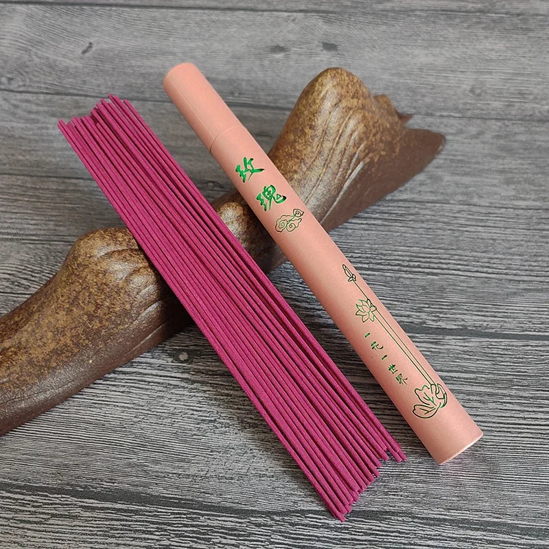 Bâtonnets d'encens naturels – Coffret 40 pièces Bois de Santal & Arômes – Rose | Chillvibes