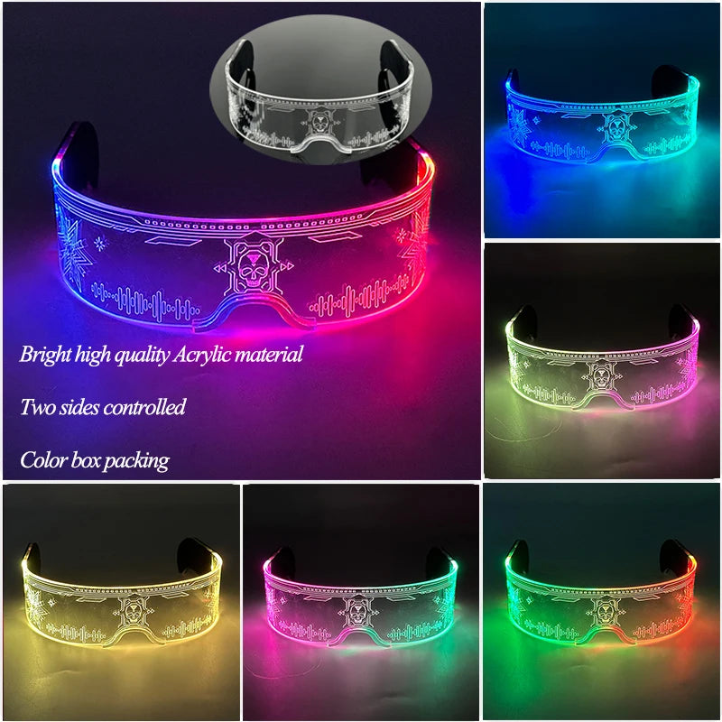 Lunettes lumineuses cyberpunk — Couleur changeante – 08Acrylic | Chillvibes