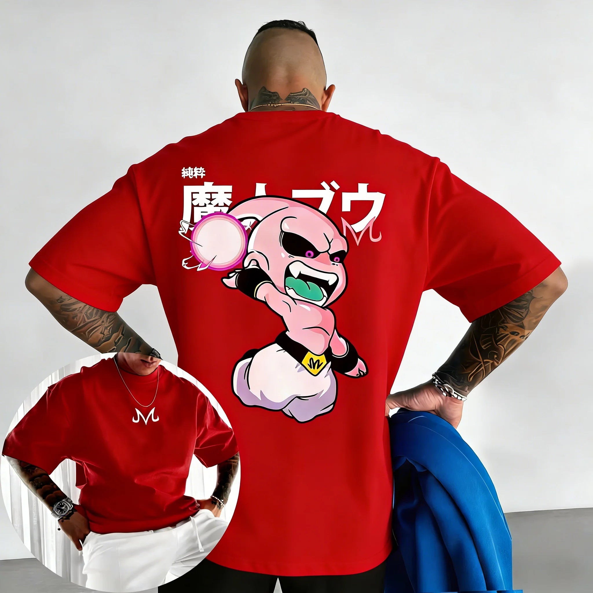 2026 Neuer Dragon Ball Anime Baumwoll-T-Shirt Sommer Neues Majin Buu Bedrucktes Herren- und Damen-Street-Hip-Hop-Casual-Kurzarm-Oberteil