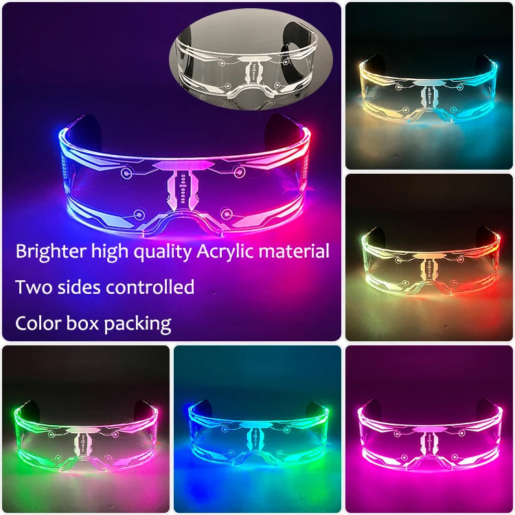 Lunettes lumineuses cyberpunk — Couleur changeante – 03Acrylic | Chillvibes