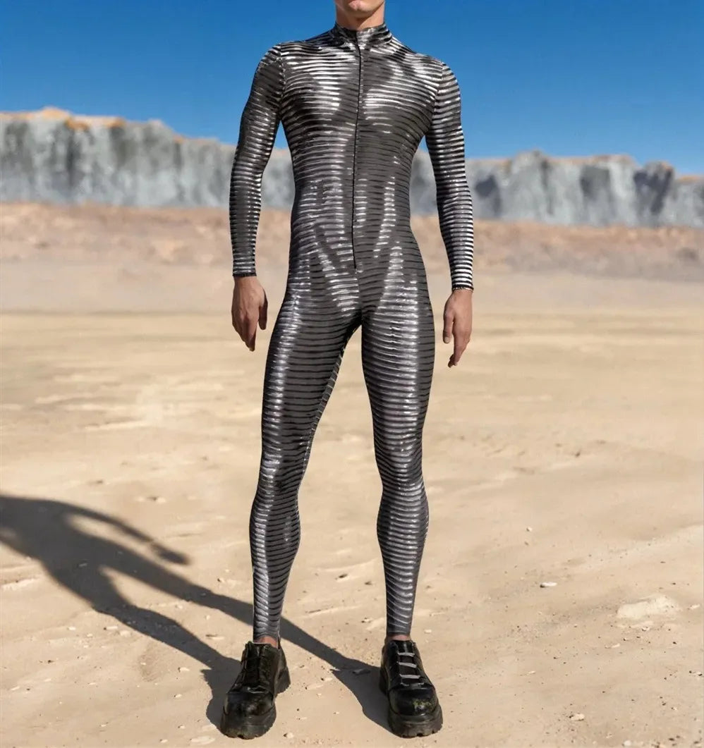 Roboter-Rüstung Ganzkörperanzug futuristisch — Steampunk Techwear Kostüm