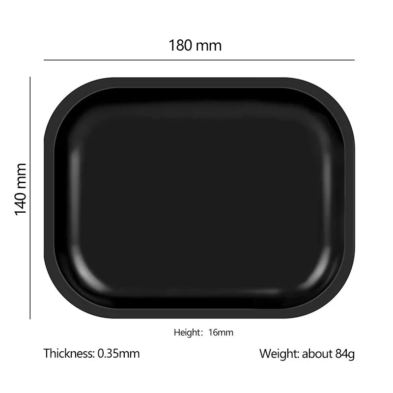 Plateau de rangement – Plateaux en métal laqué, format compact 18x14 cm