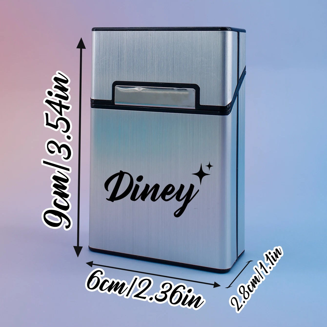 Etui compact personnalisé – Boîtier métal gravé