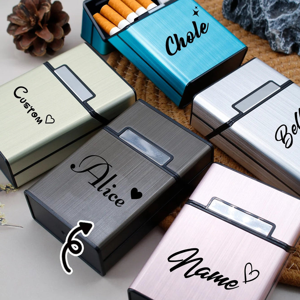 Etui compact personnalisé – Boîtier métal gravé