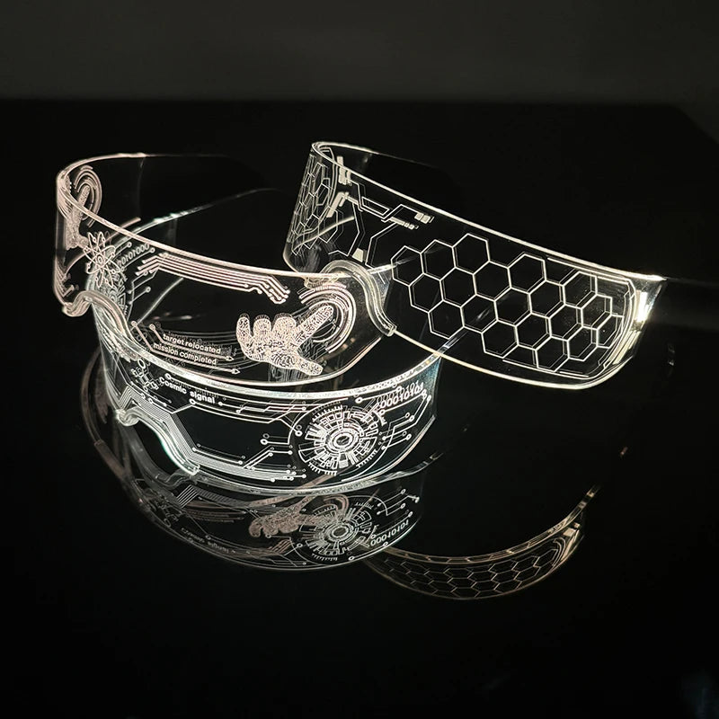 Lunettes lumineuses cyberpunk — Couleur changeante
