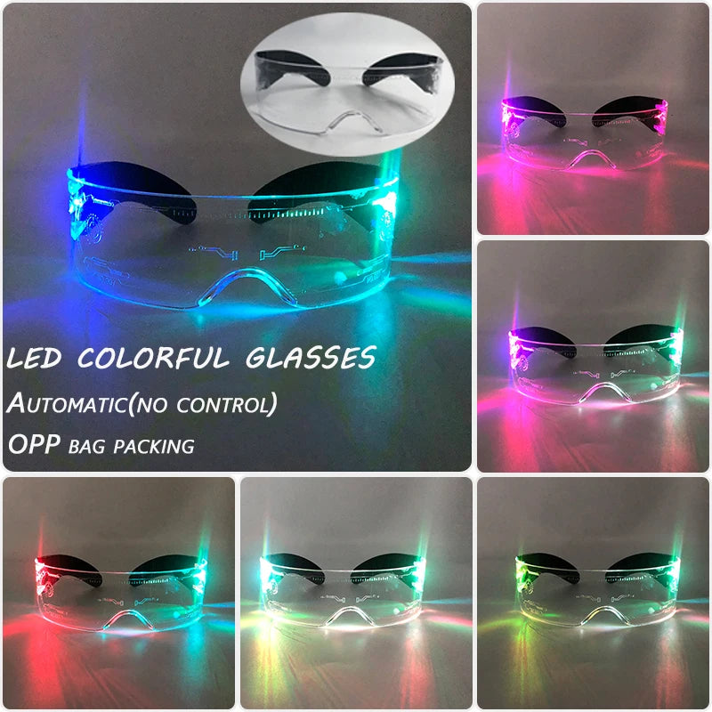 Lunettes lumineuses cyberpunk — Couleur changeante – 01Plastic | Chillvibes