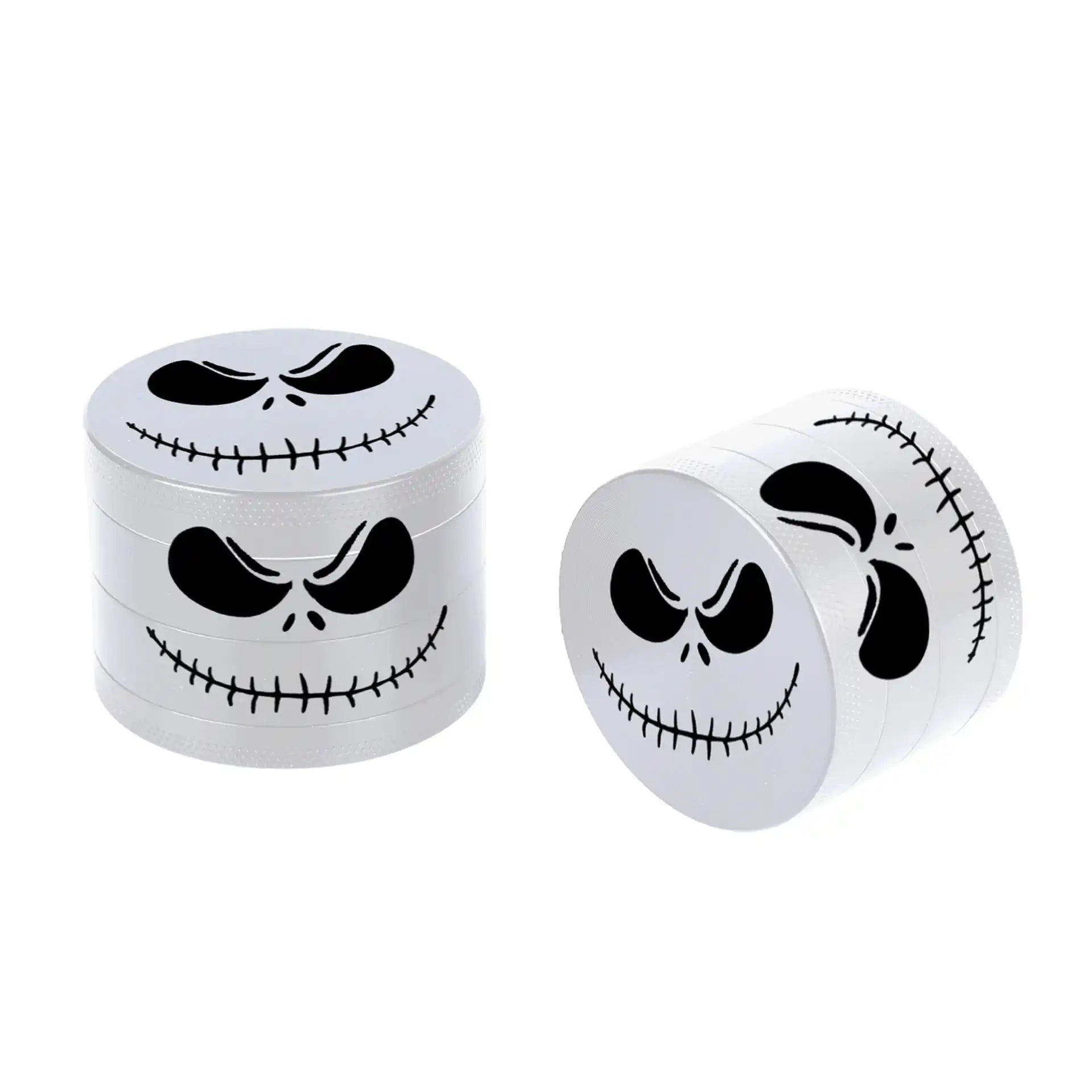 Gewürzmühle aus Metall – Jack Skeleton Motiv 50 mm Elfenbein