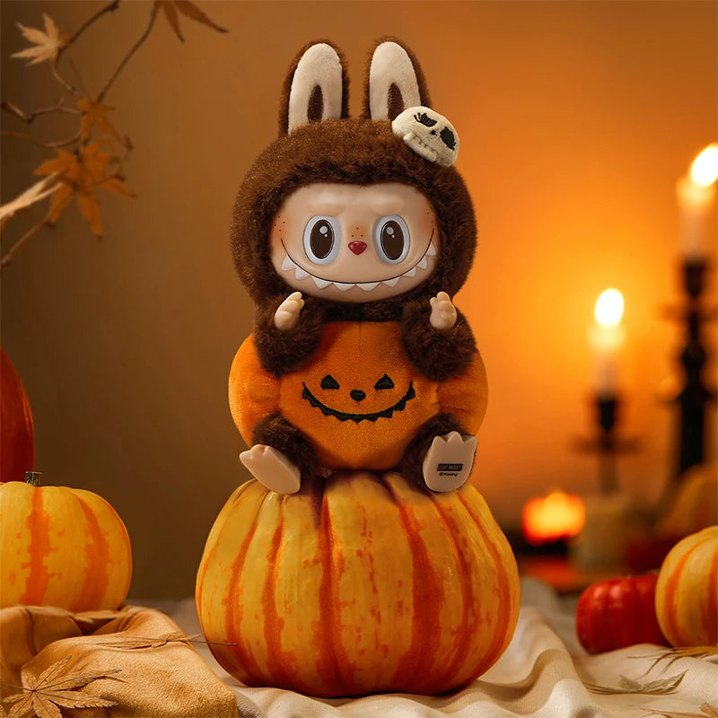 Peluche vinyle POP MART Citrouille assise — Édition Halloween