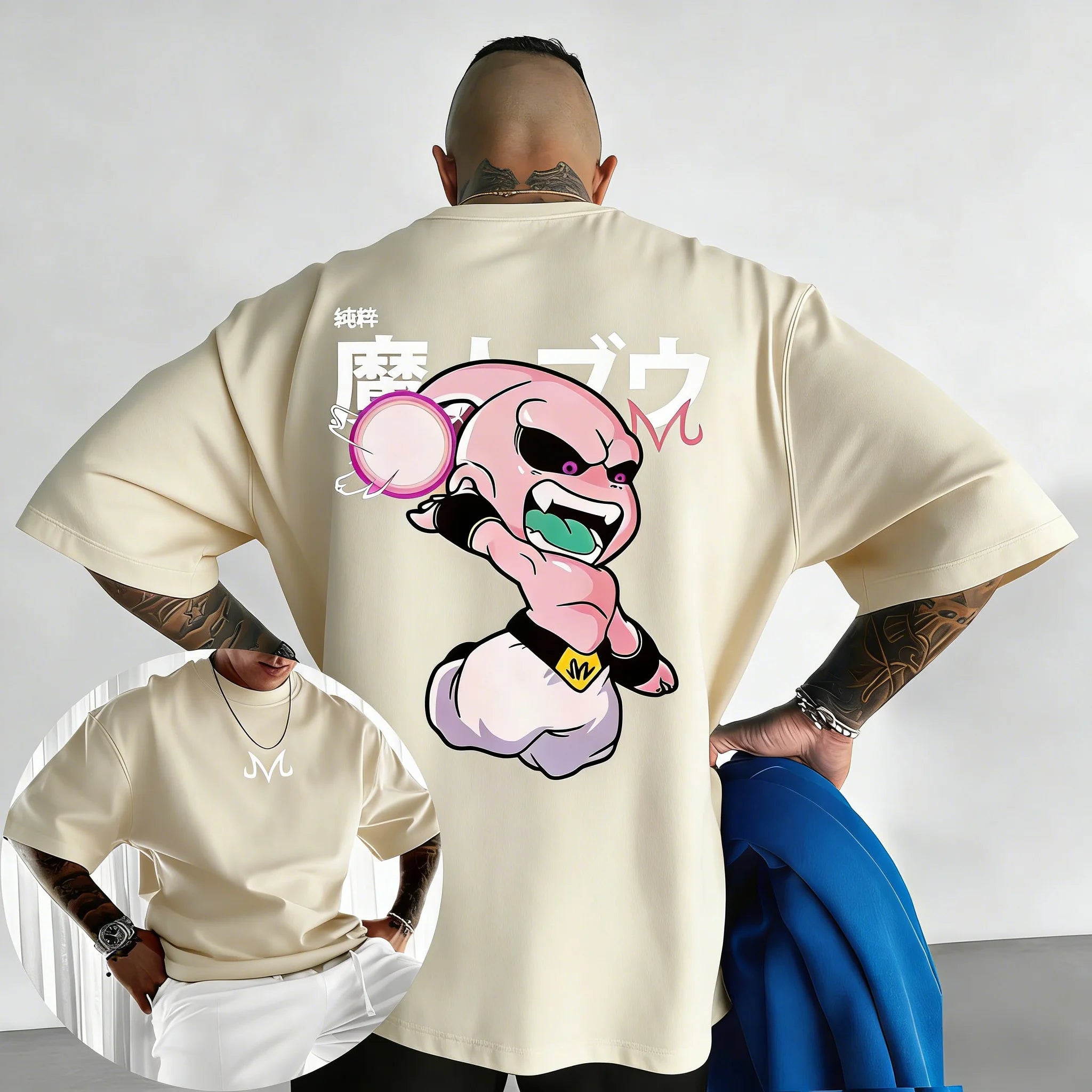 2026 Neuer Dragon Ball Anime Baumwoll-T-Shirt Sommer Neues Majin Buu Bedrucktes Herren- und Damen-Street-Hip-Hop-Casual-Kurzarm-Oberteil