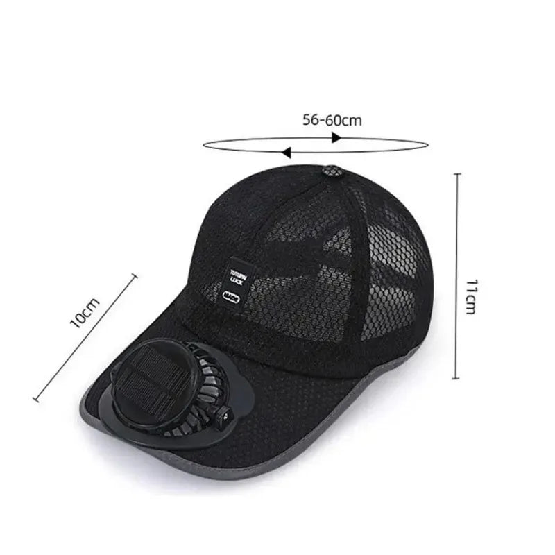 Casquette Solaire Ventilée – Ventilateur USB Intégré, Protection Solaire Unisexe