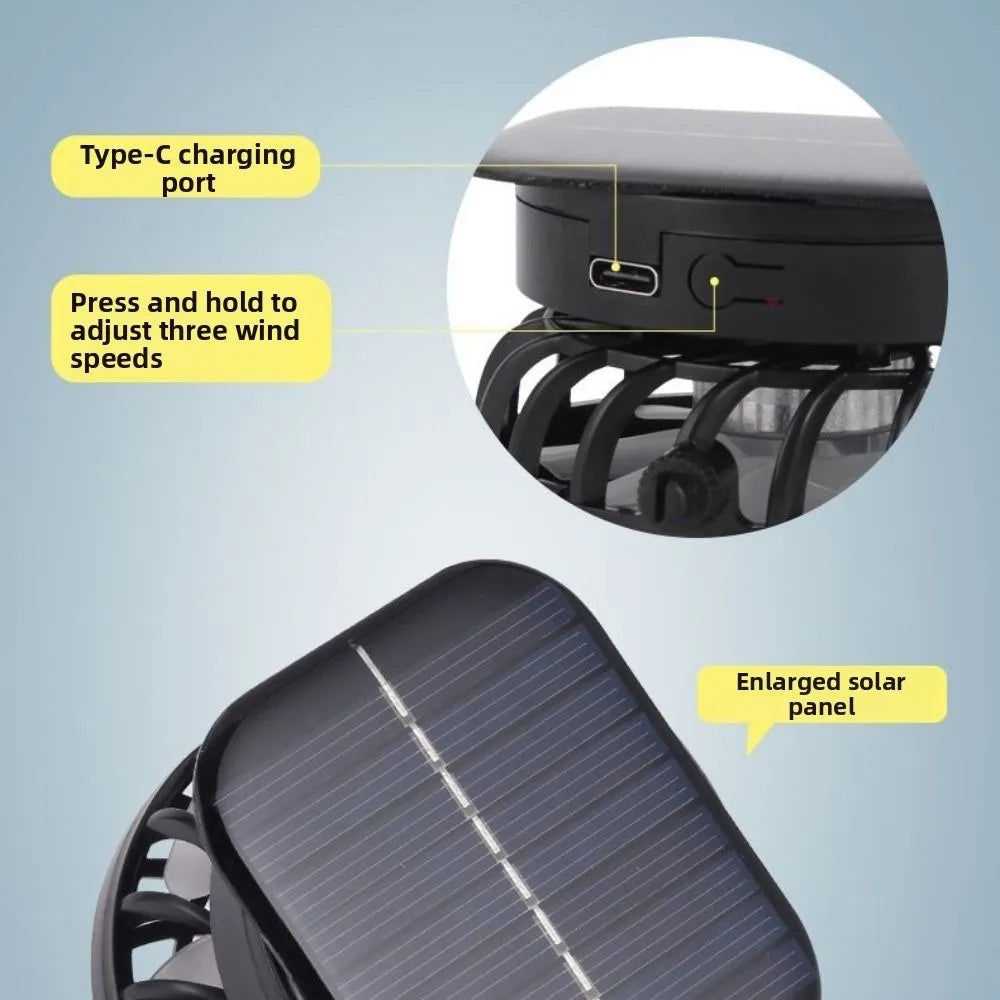Bequemer Solarventilator-Doppellüfter-Hut Atmungsaktiv 3 Geschwindigkeiten Sommer-Ventilator-Visierkappe Tragbarer UV-Schutz Fischerhut für heißes Wetter