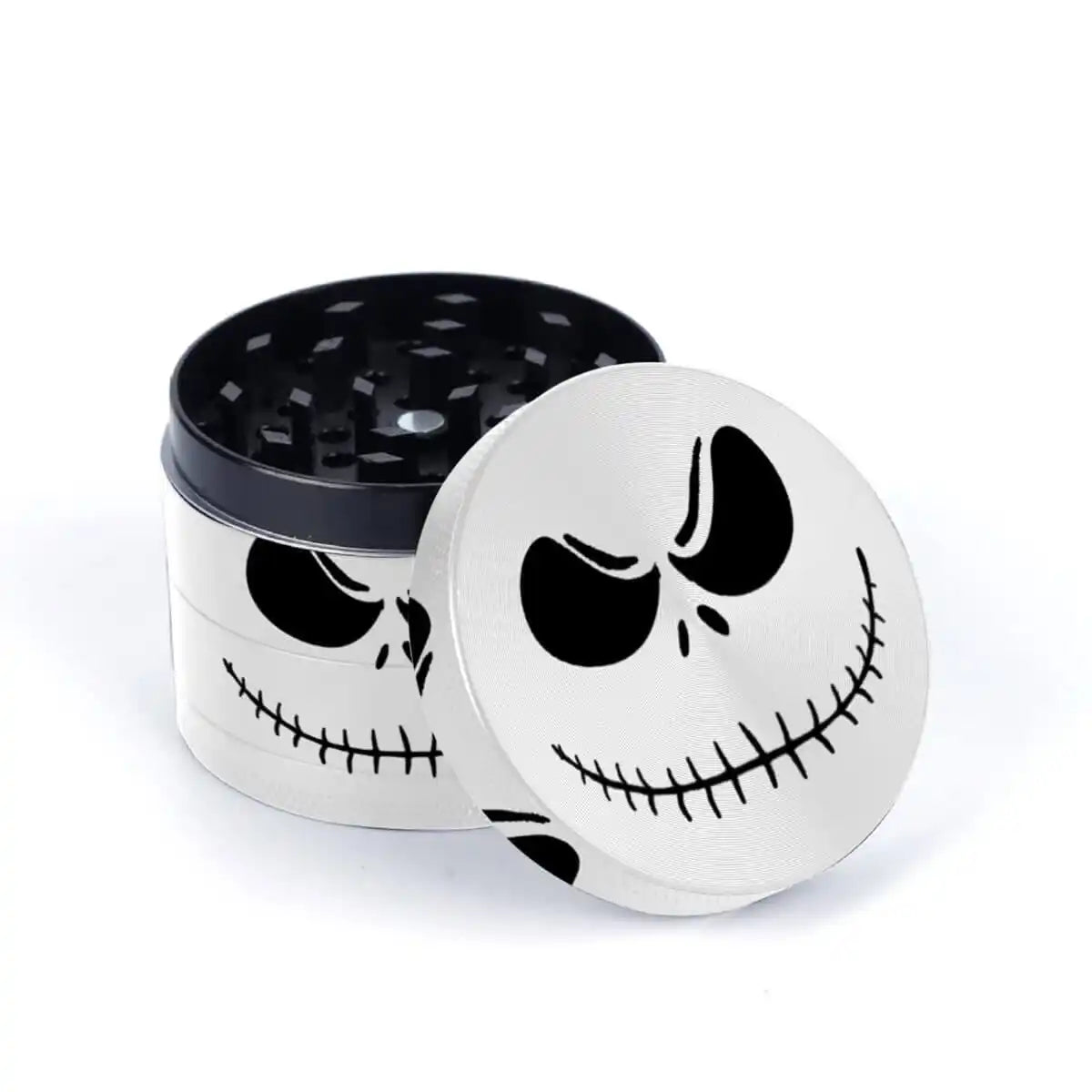 Gewürzmühle aus Metall – Jack Skeleton Motiv 50 mm Elfenbein
