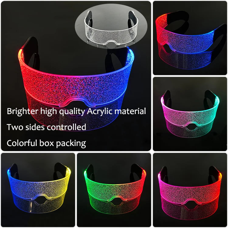 Lunettes lumineuses cyberpunk — Couleur changeante – 09Acrylic | Chillvibes