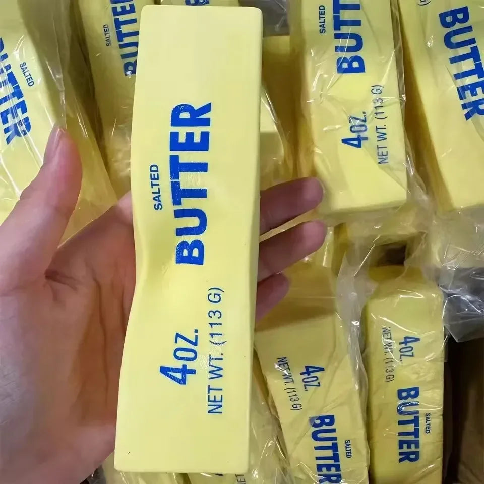 Squishy Schmelzbutter — Fidget Toy Anti-Stress in Käseform