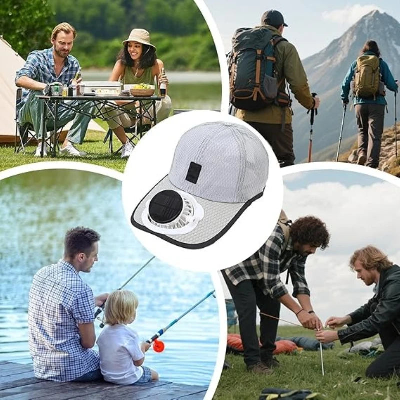 Casquette Solaire Ventilée – Ventilateur USB Intégré, Protection Solaire Unisexe