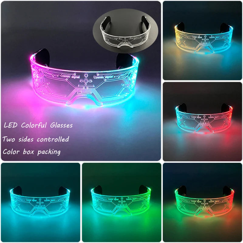 Lunettes lumineuses cyberpunk — Couleur changeante – 07Acrylic | Chillvibes