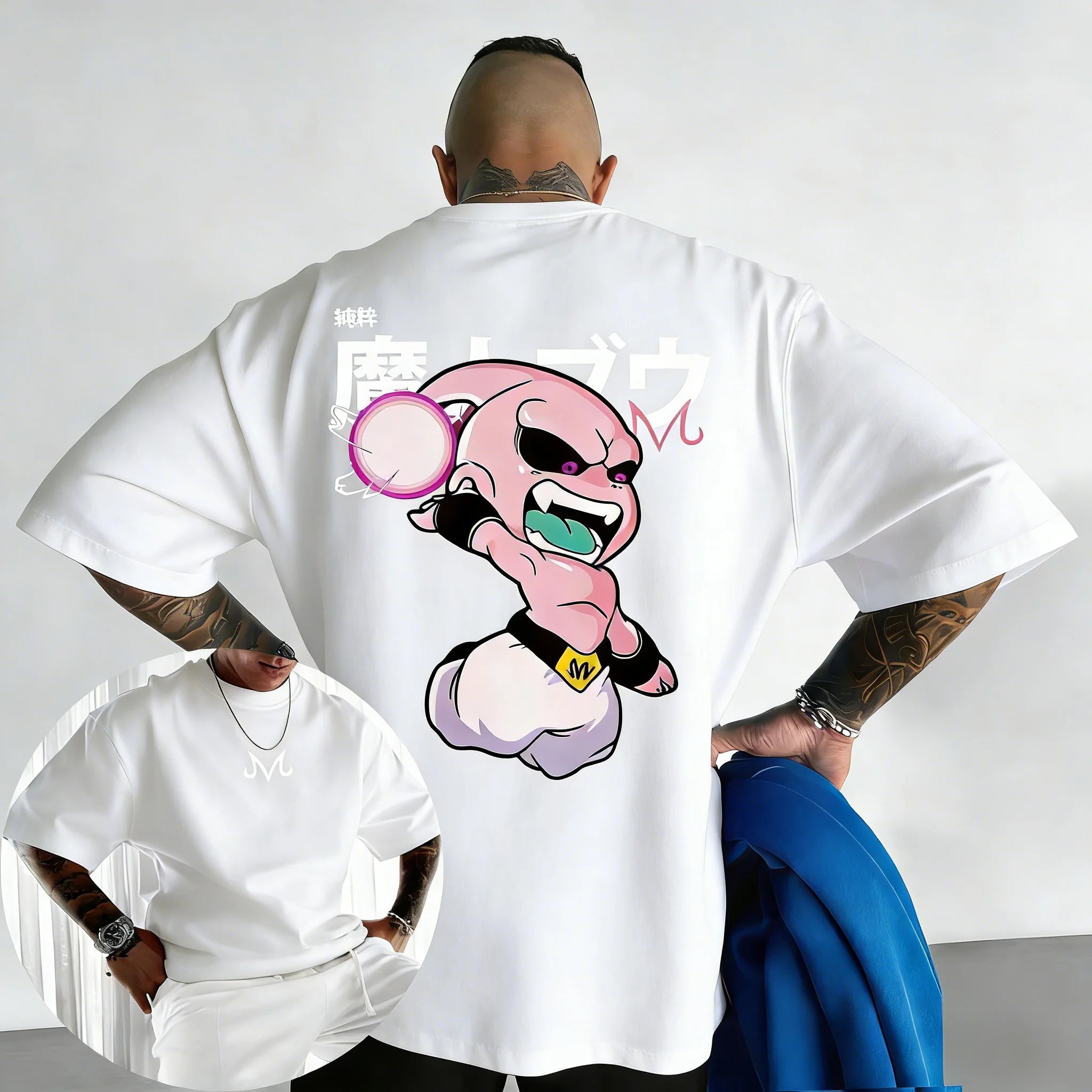 2026 Neuer Dragon Ball Anime Baumwoll-T-Shirt Sommer Neues Majin Buu Bedrucktes Herren- und Damen-Street-Hip-Hop-Casual-Kurzarm-Oberteil
