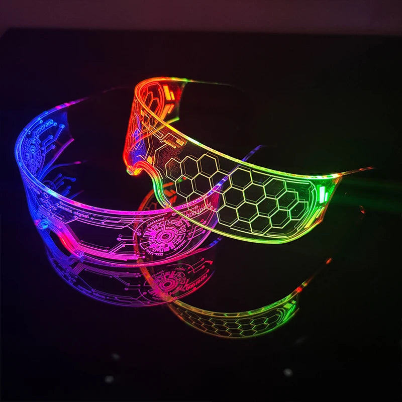 Lunettes lumineuses cyberpunk — Couleur changeante