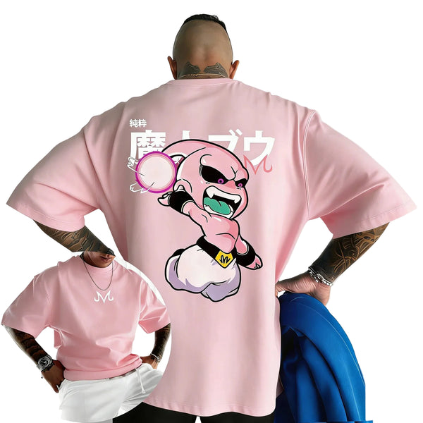 2026 Neuer Dragon Ball Anime Baumwoll-T-Shirt Sommer Neues Majin Buu Bedrucktes Herren- und Damen-Street-Hip-Hop-Casual-Kurzarm-Oberteil