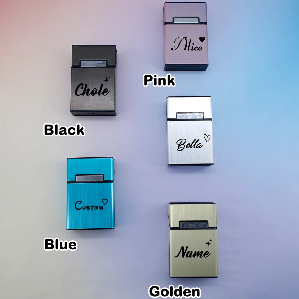 Etui compact personnalisé – Boîtier métal gravé