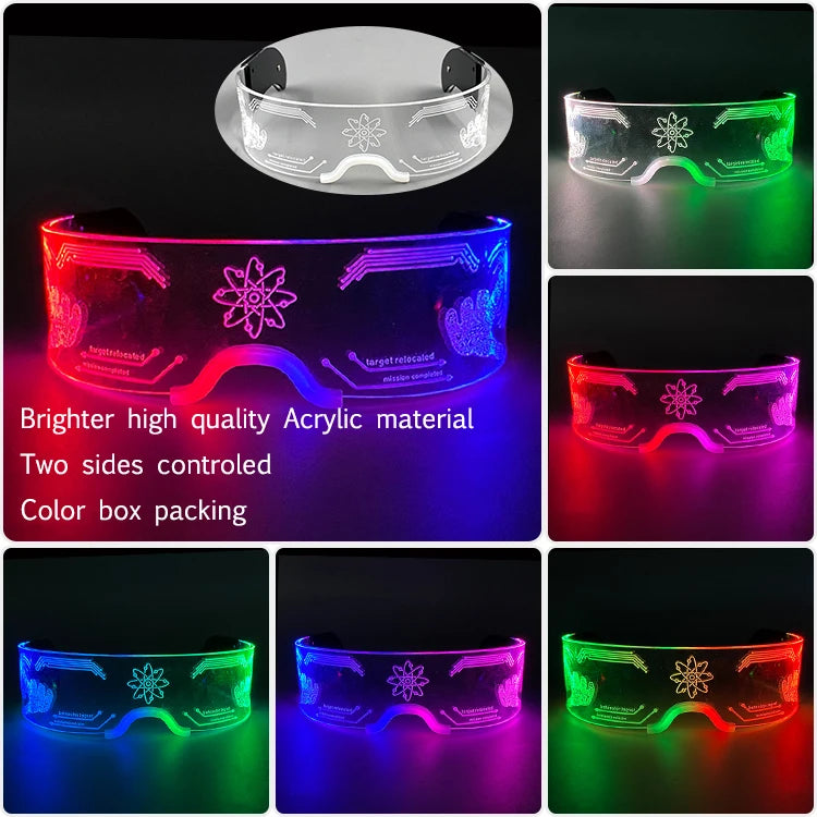 Lunettes lumineuses cyberpunk — Couleur changeante – 05Acrylic | Chillvibes