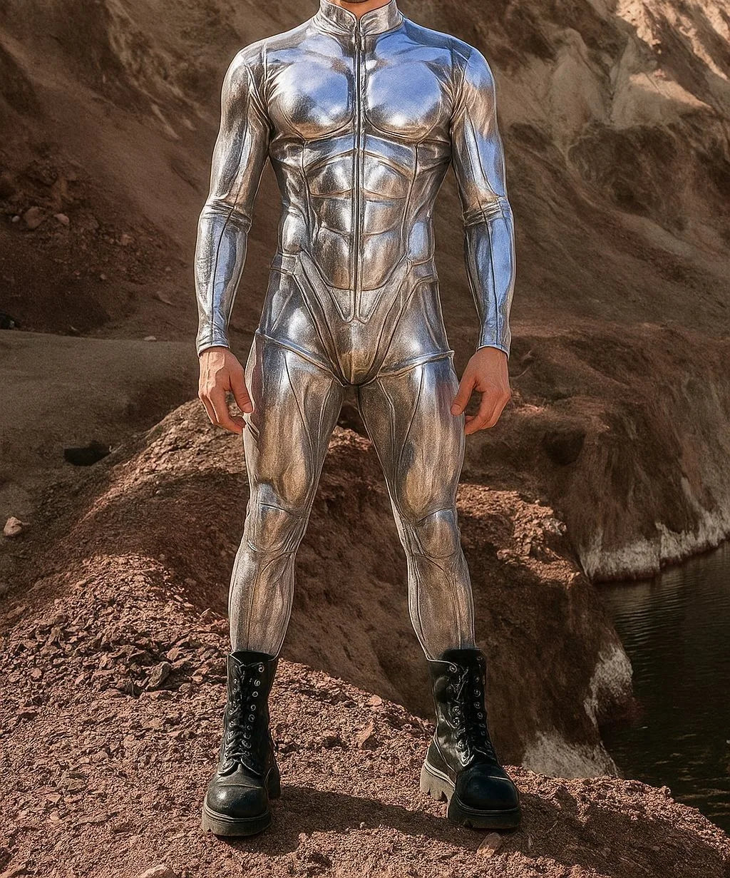 Combinaison armure robot futuriste — Costume steampunk techwear – Combinaison Homme 12 / Cyberpunk Mécanique | Chillvibes