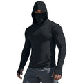 UPF50+ Performance Langarm-T-Shirt für Herren, Sommer-Hoodie, lässig, Sonnenlauf, schnell trocknend, Sonnenschutz, Angeln, Eisseiden-Pullover-Shirt