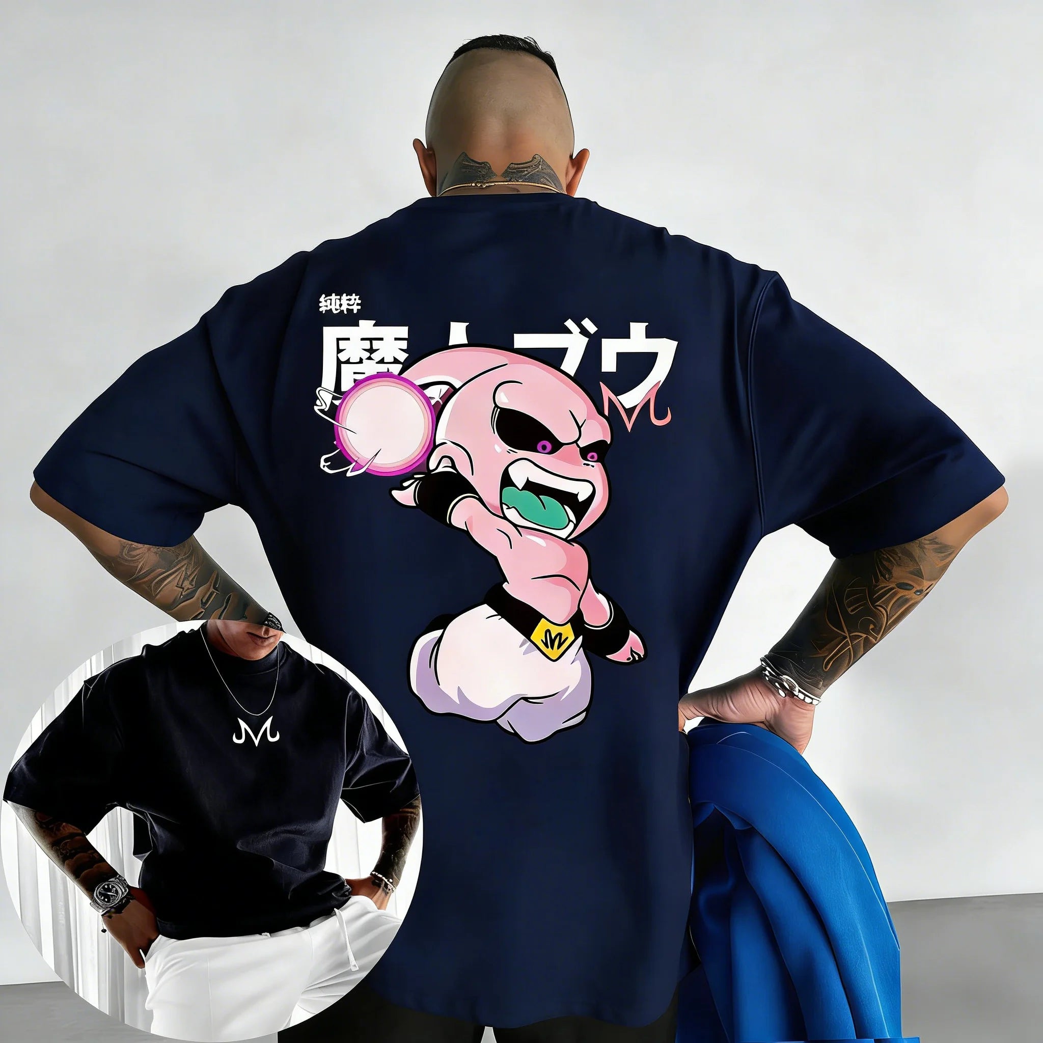 2026 Neuer Dragon Ball Anime Baumwoll-T-Shirt Sommer Neues Majin Buu Bedrucktes Herren- und Damen-Street-Hip-Hop-Casual-Kurzarm-Oberteil