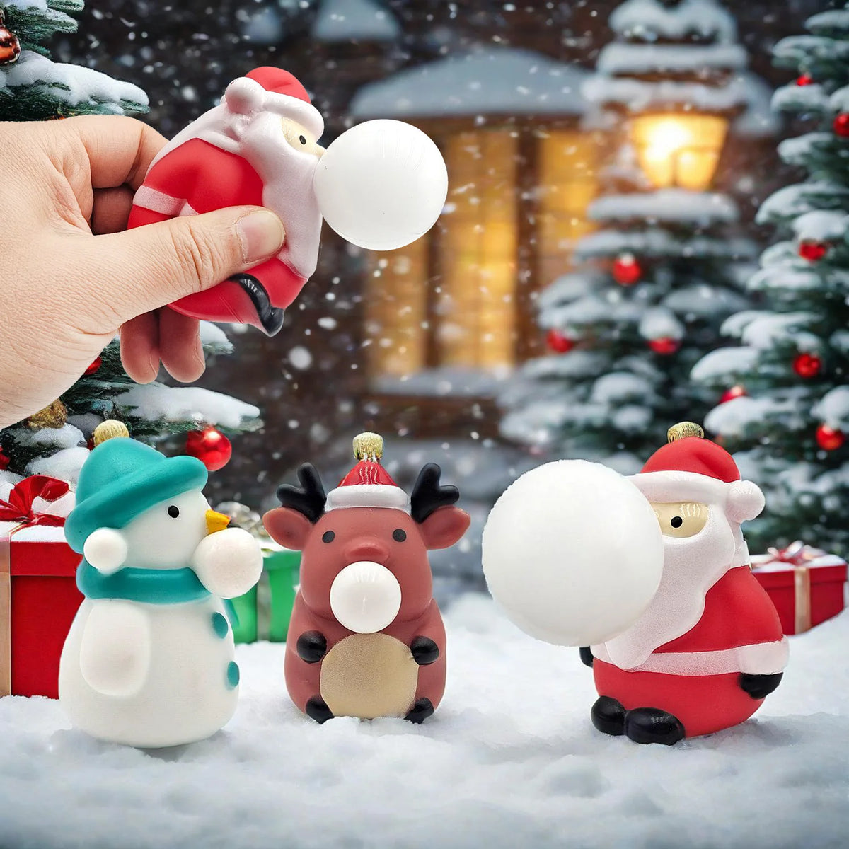 Balles anti-stress de Noël – Père Noël, bonhomme ou renne – vue 4 | Chillvibes
