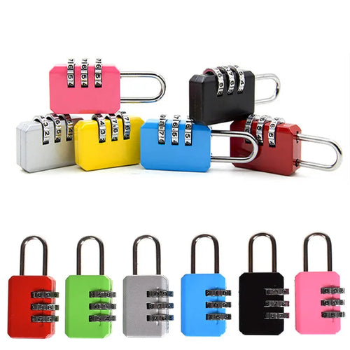 Cadenas à code 3 chiffres – Bagage et casier, 7 coloris | Chillvibes