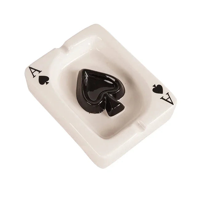 Cendrier en porcelaine – Motif carte à jouer, 4 versions – vue 10 | Chillvibes