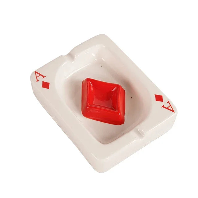 Cendrier en porcelaine – Motif carte à jouer, 4 versions – vue 7 | Chillvibes