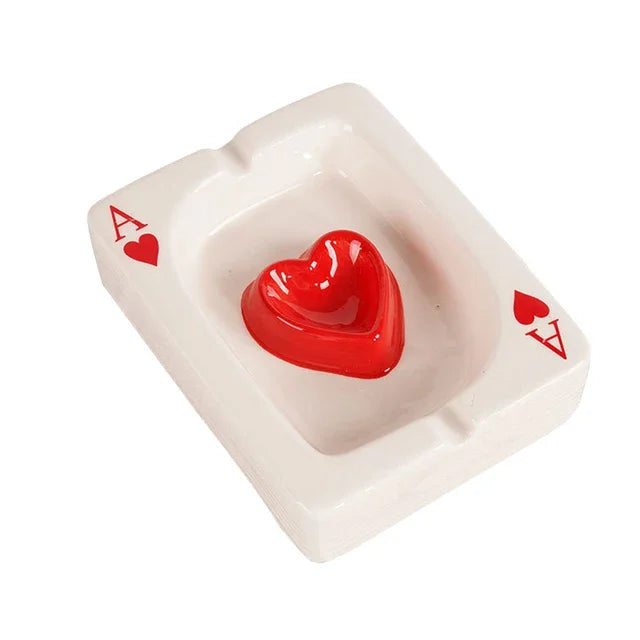 Cendrier en porcelaine – Motif carte à jouer, 4 versions – vue 8 | Chillvibes