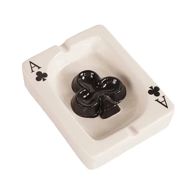 Cendrier en porcelaine – Motif carte à jouer, 4 versions – vue 9 | Chillvibes