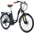 MOMA BIKES – Vélo électrique de ville 26" – Shimano 7 vitesses – Freins à disque hydrauliques