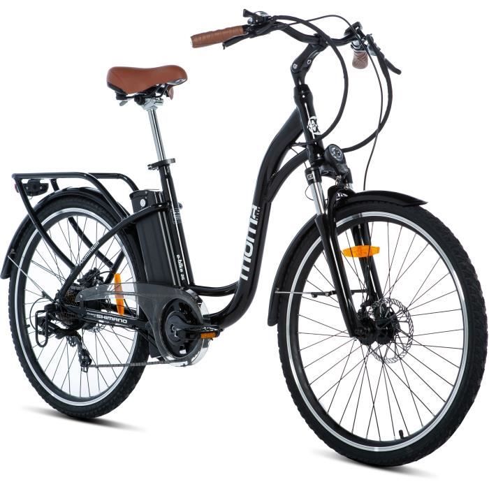 MOMA BIKES – Vélo électrique de ville 26" – Shimano 7 vitesses – Freins à disque hydrauliques