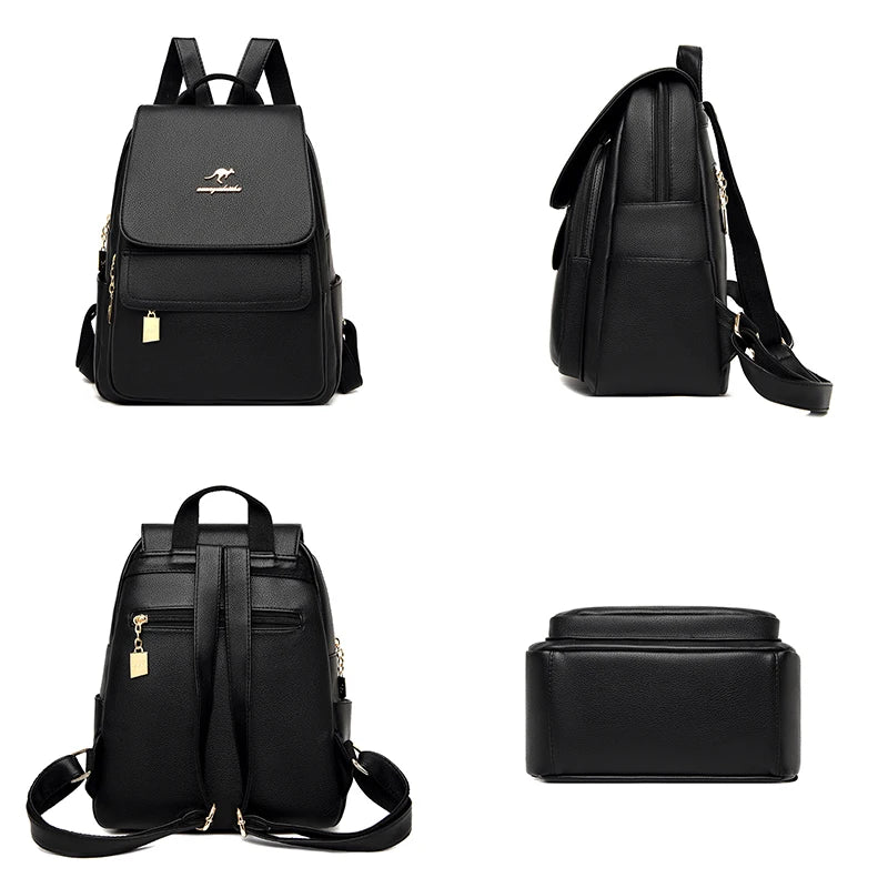 Sac à dos en cuir – Grande capacité, trois coloris – vue 3 | Chillvibes