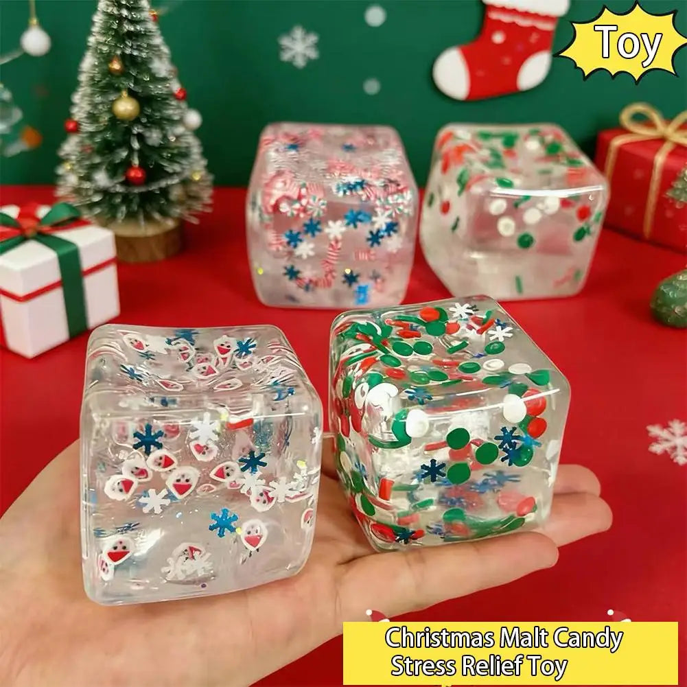 Squishy géant – Cube glacé de Noël, trois motifs – vue 2 | Chillvibes