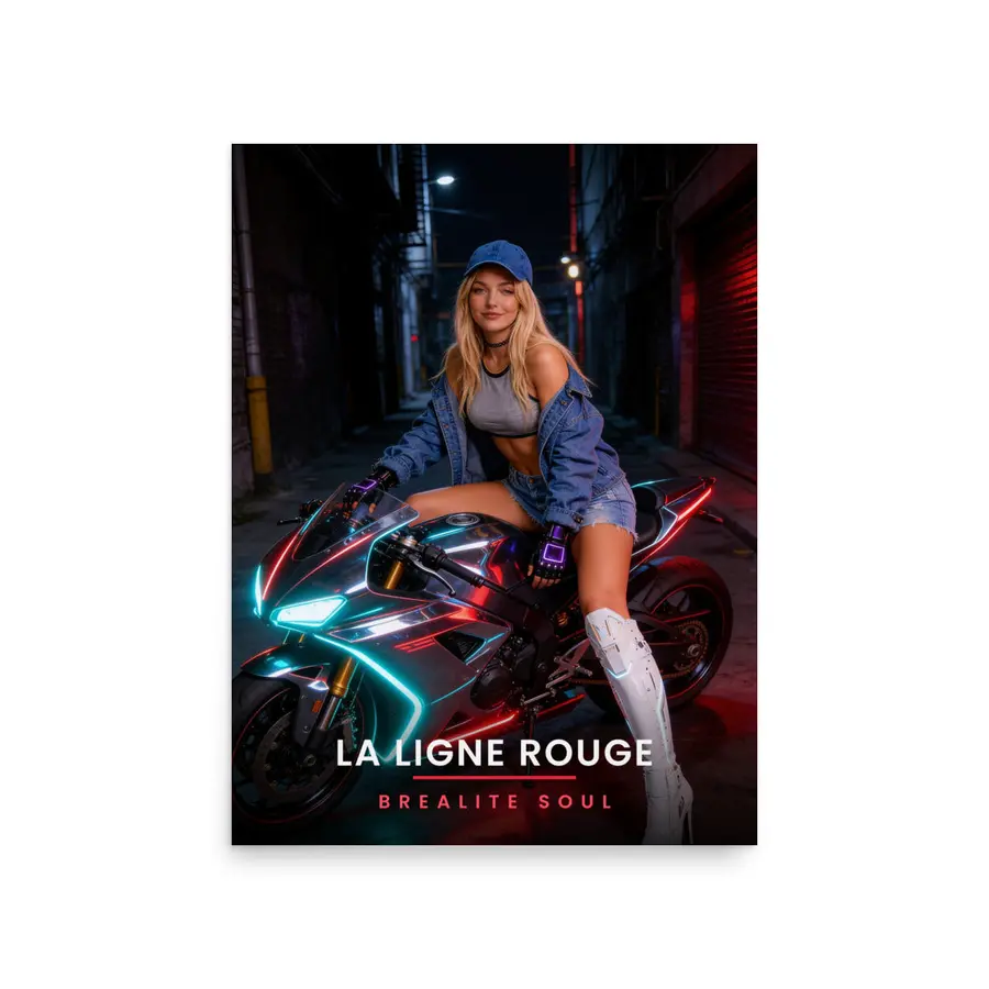 Affiche Brealite Soul « La moto » – La Ligne Rouge